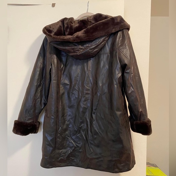 Midnight Velvet Dark Brown REAL Fur Coat Size Medium - Picture 3 of 3